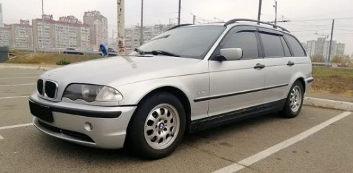 Дефлекторы окон (ветровики) BMW 3 Wagon (E46) 1998-2005"EuroStandard"(БМВ Е46) Кобра Тюнинг